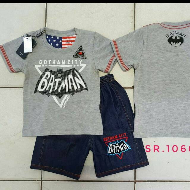 Setelan Anak Celana Jeans Hugo Boss Premium Batman - B 5~10 tahun