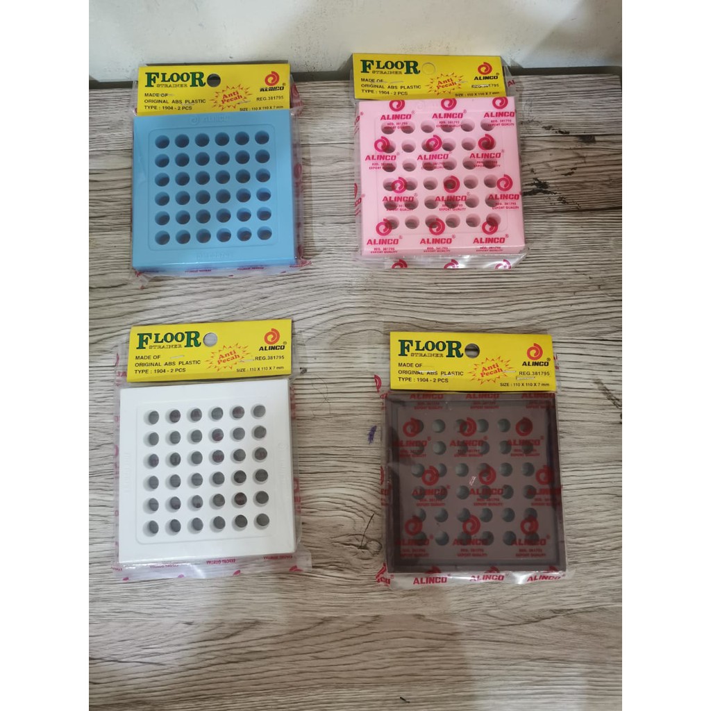 Saringan Plat ALINCO 1904 Floor Strainer Kamar Mandi Got 4 warna 2pc