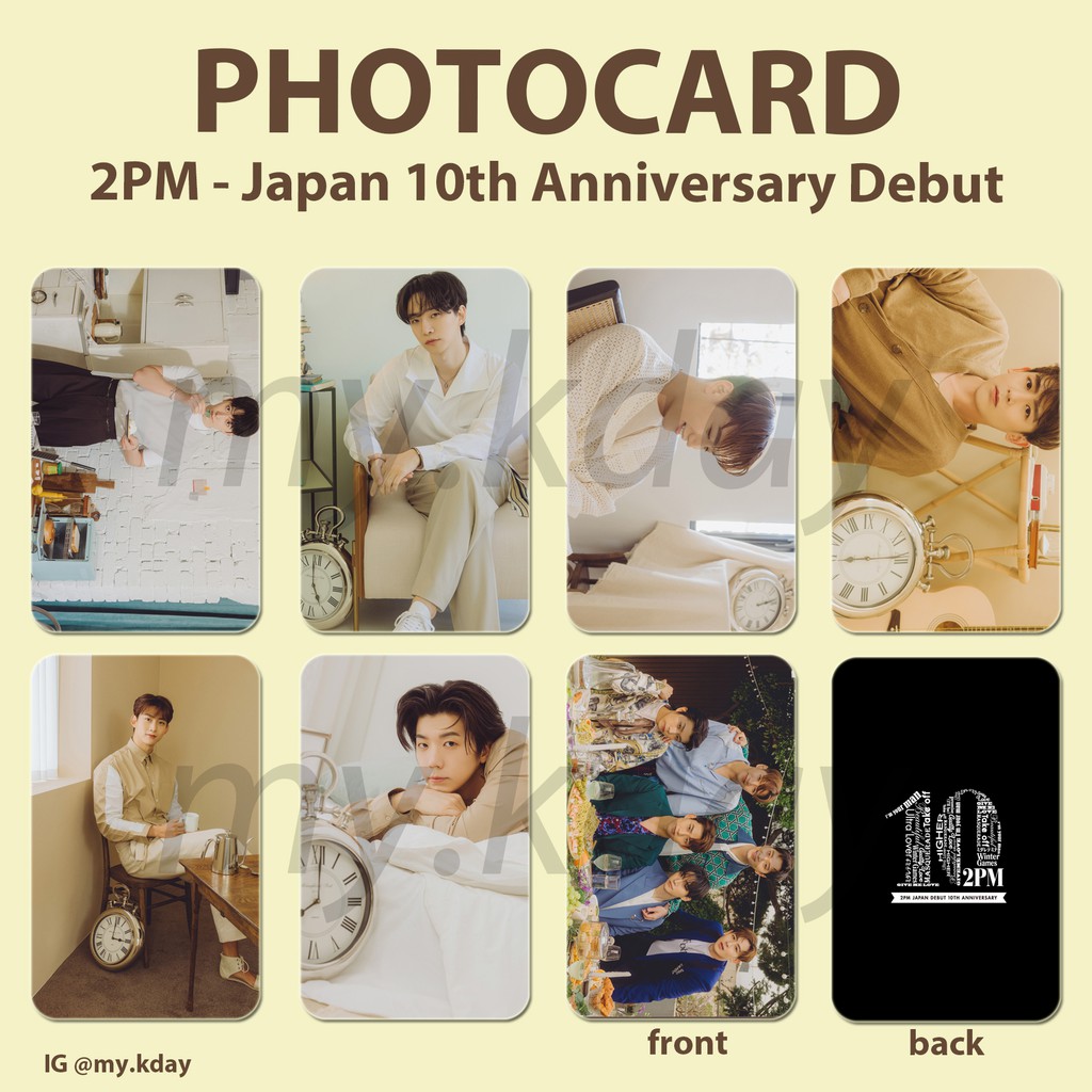 PC-0609, Photocard 2PM Japan 10th Anniversary Debut  2 sisi