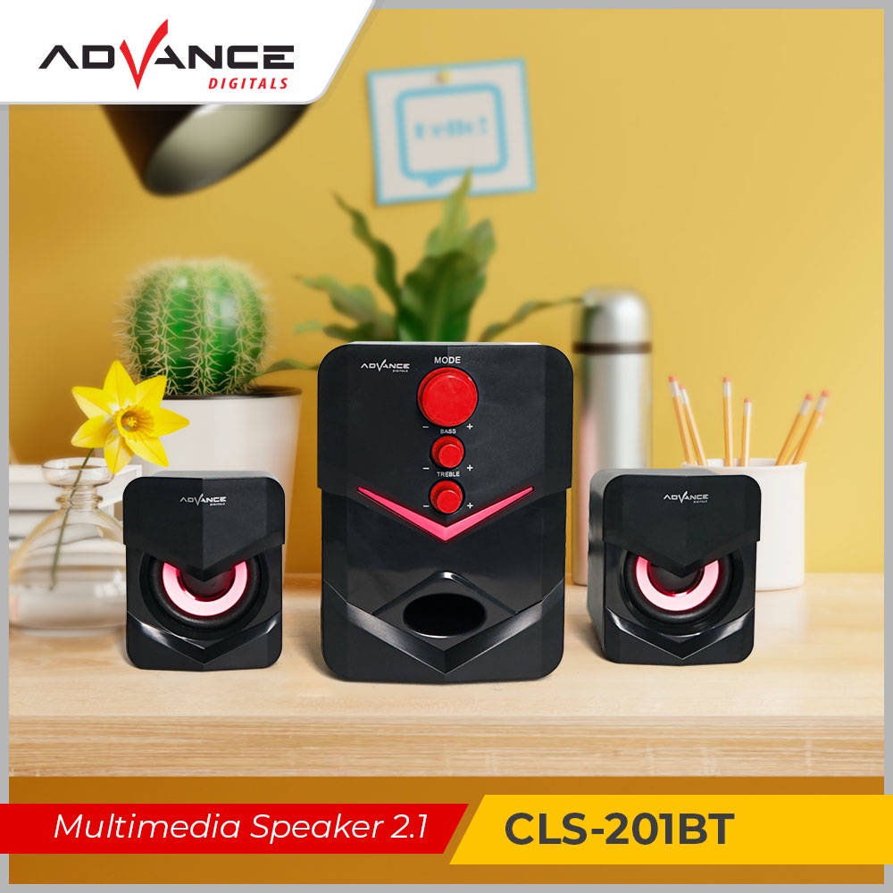 【READY STOCK】ADVANCE CLS-201BT Speaker Bluetooth USB Multimedia Aktif 2.1 Stereo Music Box Sub woofer Karaoke Garansi Resmi 1 tahun