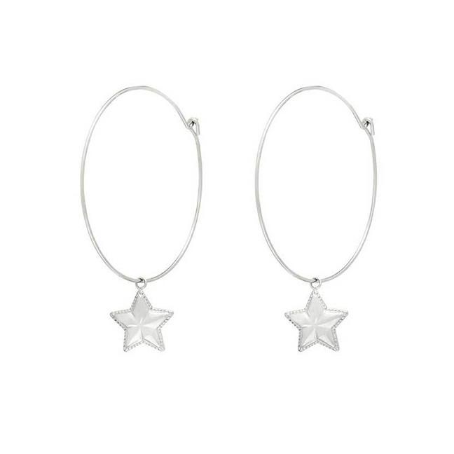LRC Anting Tusuk Fashion Starfish Shell Earrings D53143