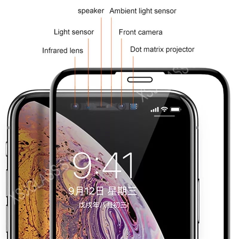 TEMPERED GLASS 9D FULL COVER IPHONE X XS XR XS MAX 11 11 PRO 11 PRO MAX ANTI GORES KACA FULL LEM