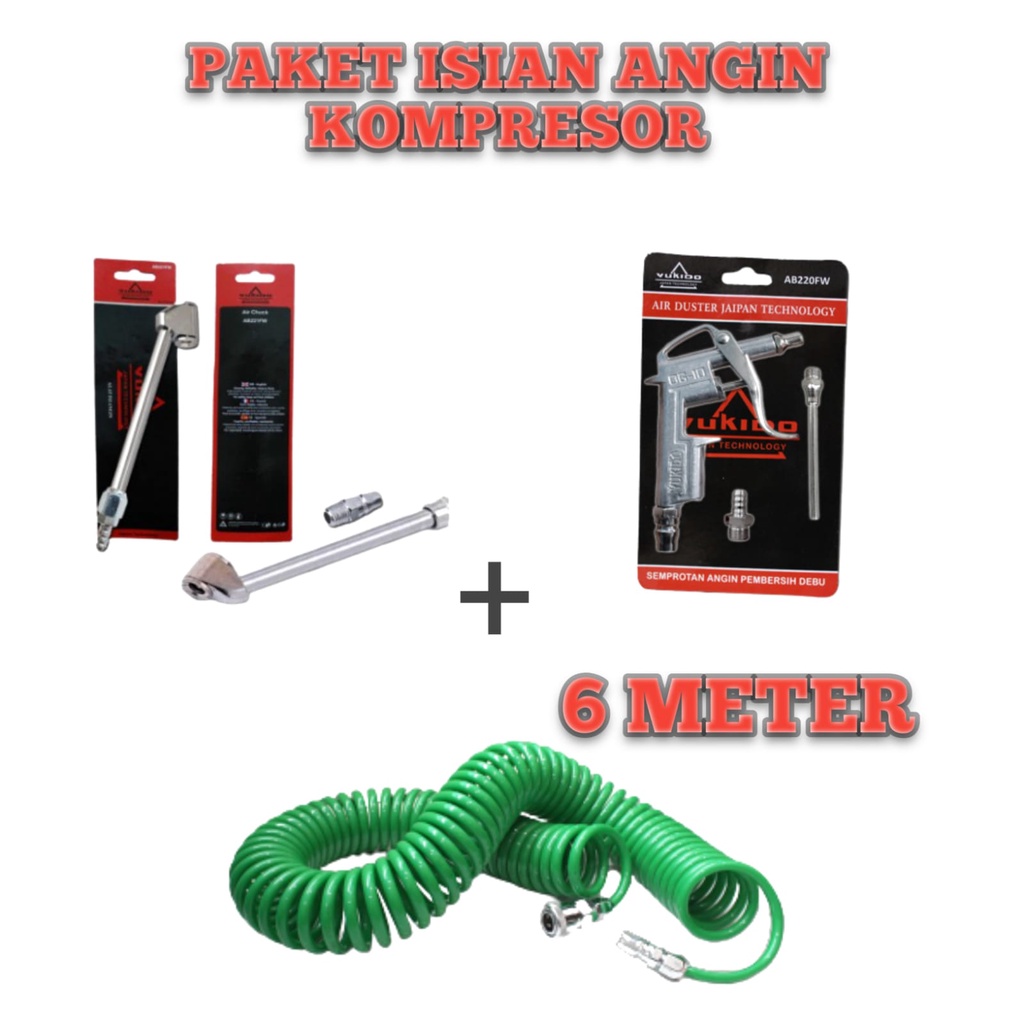 peket hemat!!! slang recoil 6m air chuk air duster yukido