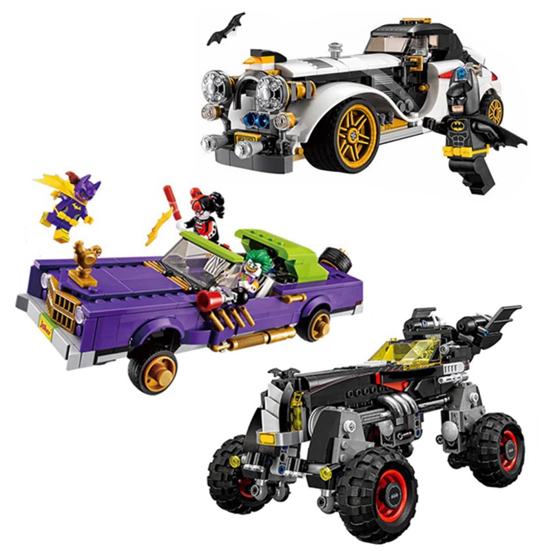 Mainan Lego NEW Compatible with Legoings batman Movie 3Set Joker`s Lowrider Penguin Classic