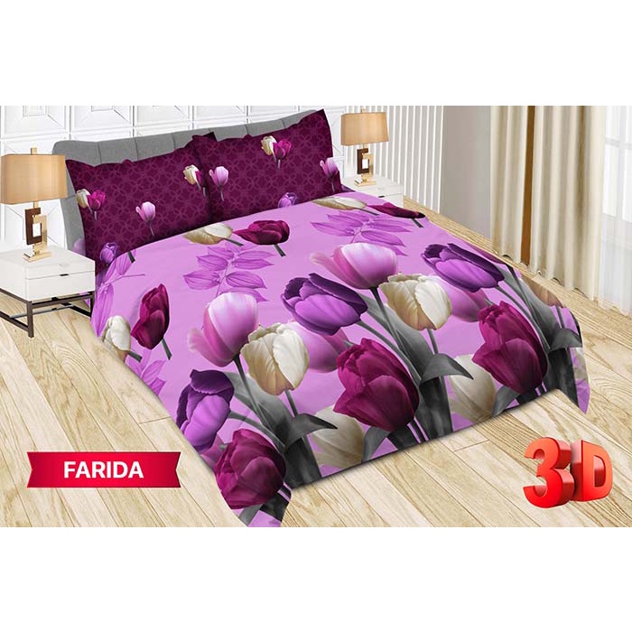 Sprei Karet Bonita Disperse Motif Farida - 180x200x20cm