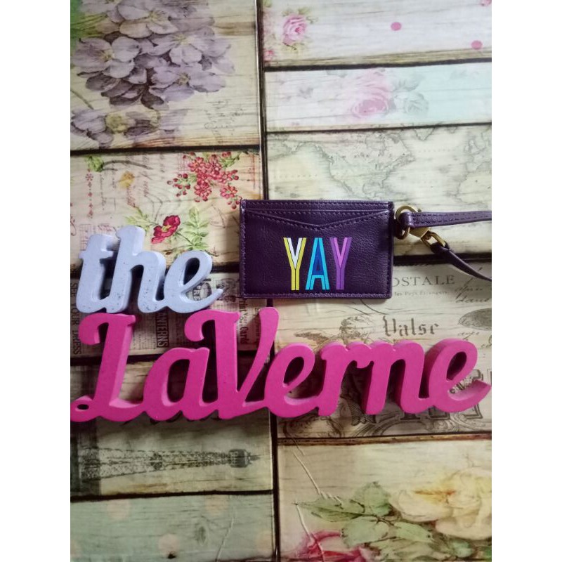 dompet fossil yay original card holder case mini wallet bifold tempat kartu