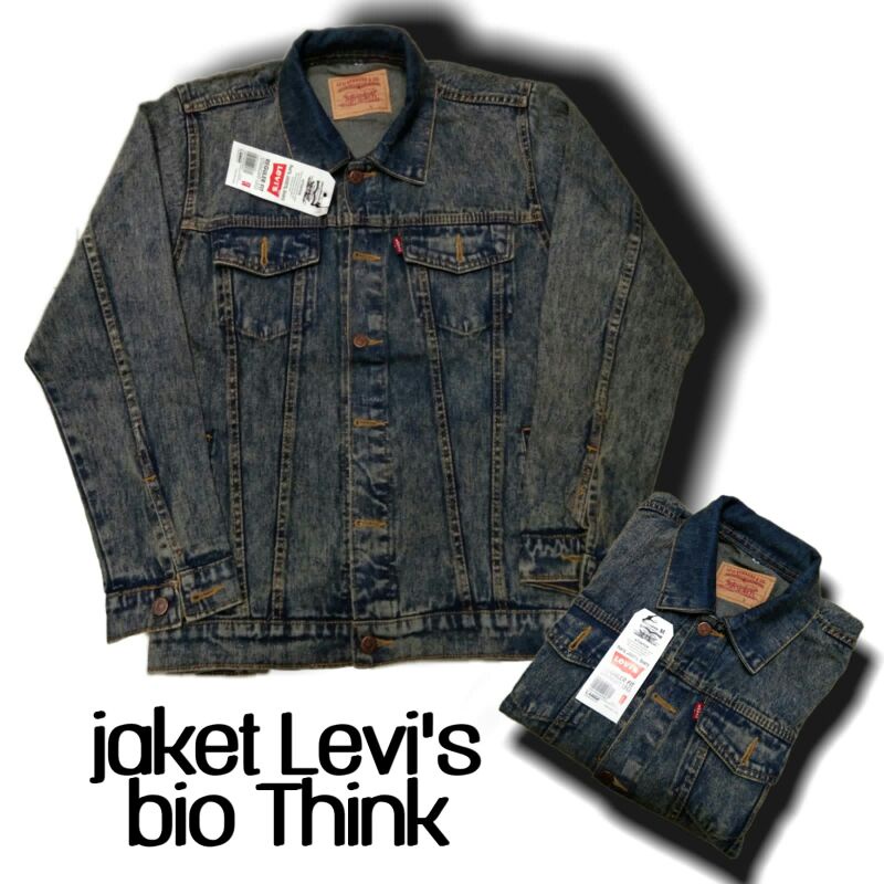 JAKET JEANS SANDWASH PRIA / JAKET JEANS PRIA