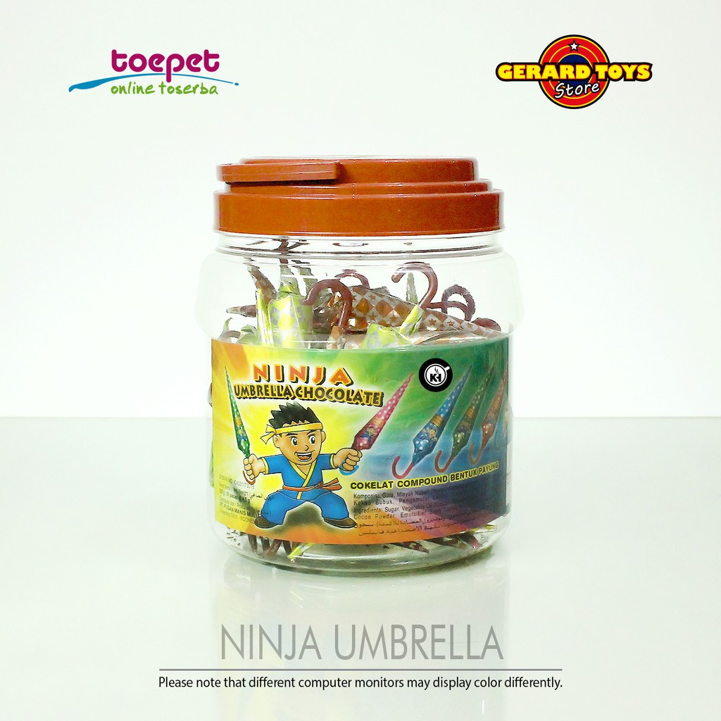 

Permen Cokelat Payung Ninja Chocolate Toples isi 50pcs ENAKNYA MANTAP