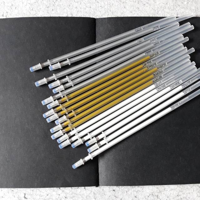 Refill Pulpen Gel warna Putih / Silver / Gold 0,5mm