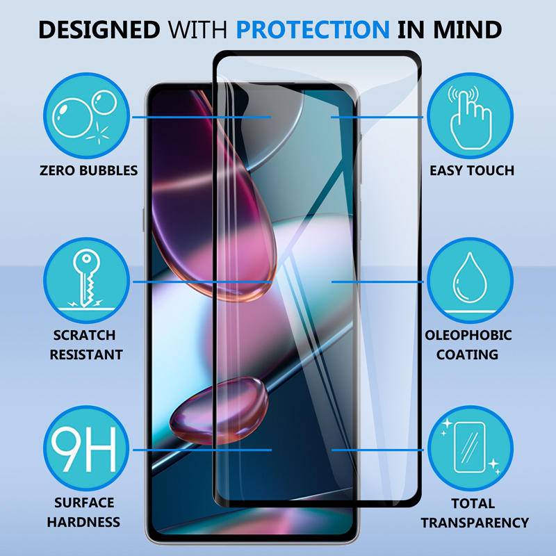 Pelindung Layar Tempered Glass Full Cover Untuk Motorola Moto E 5 6 6i 7 7i Power 4G Play Plus DGE X30 5G on E 20 30 40 4G 6S 2020