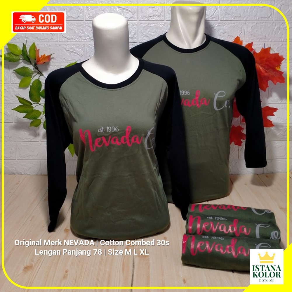 Kaos Nevada Panjang 78 Polos Pria Wanita Remaja Distro Asli Ori Original Matahari Mall Grosir Murah