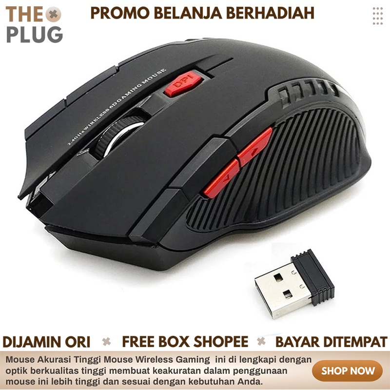 Mouse Gaming Wireless Tanpa Kabel Silent Bluetooth Ergonomic Wireless Gaming Mouse Murah