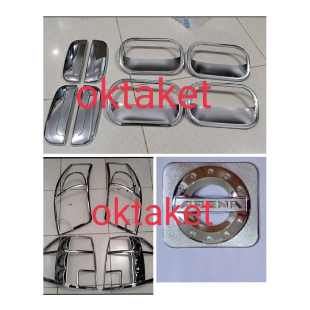 paket lengkap APV ARENA garnish depan belakang outer handle tank cover chrome