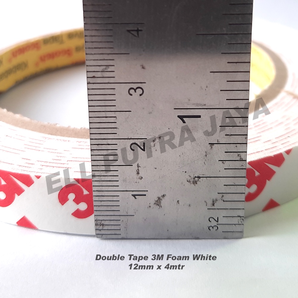 Double Tape 3M 12mm x 4mtr Foam White