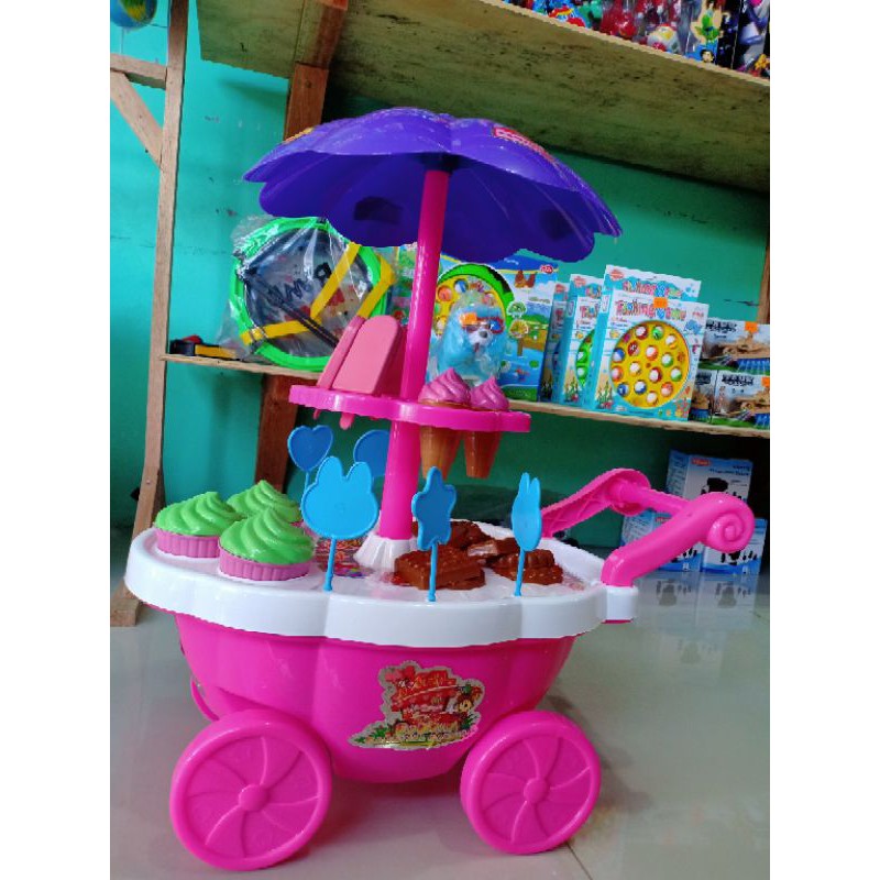 Mainan Gerobak es krim dorong