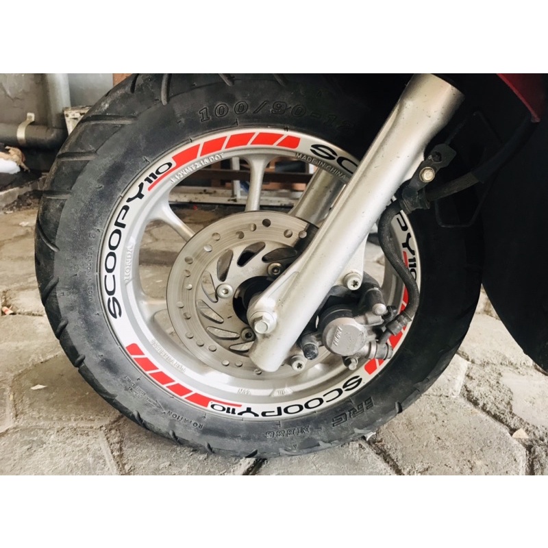 Stiker lis pelek / velg scoopy