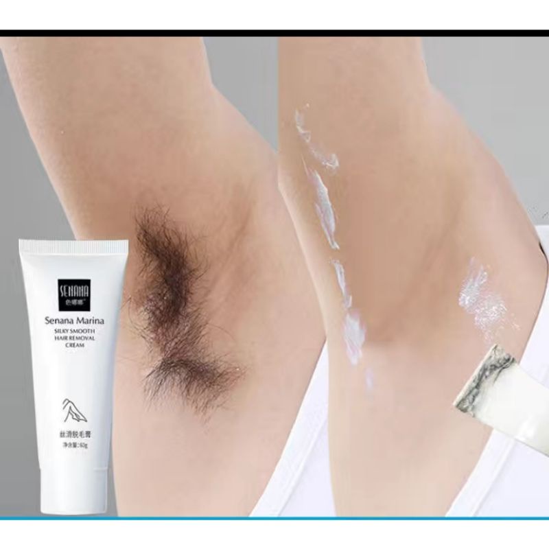 Senana Marina Hair Removal Cream Perontok Bulu Rambut Ketiak Bulu Kaki Tangan Ranpa Rasa Sakit / Krim Penghilang Bulu Alami Murah / Krim Perontok Bulu Kaki / Krim Perontok Bulu Ketiak / Krim Penghilang Bulu Tanpa Rasa Sakit / Krim Perontok Bulu Kemaluan