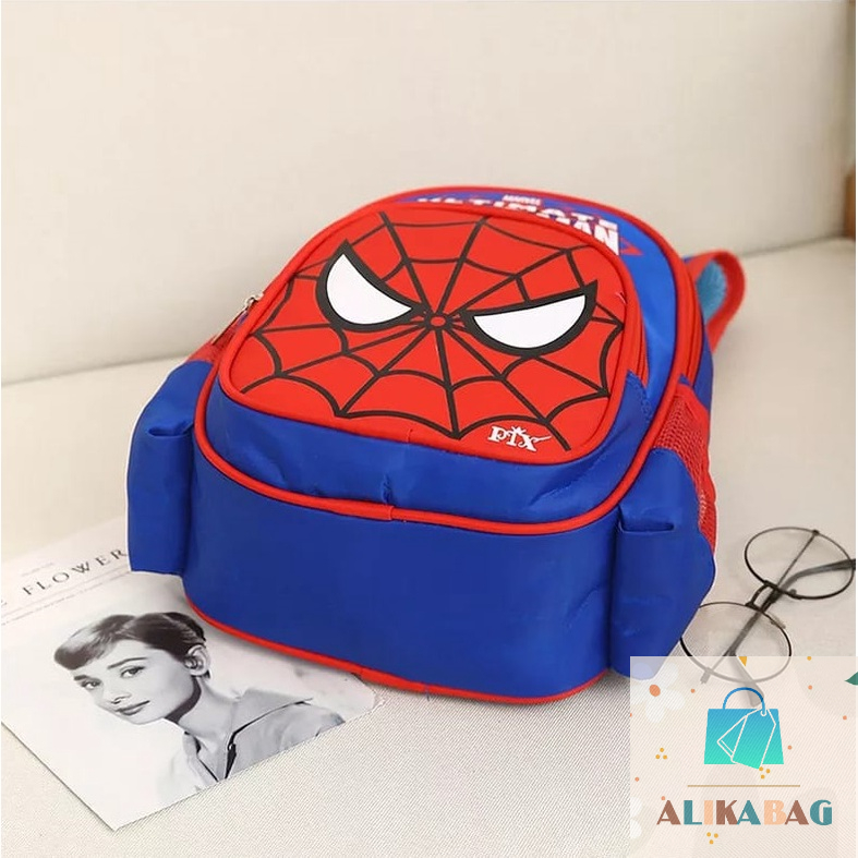 ALIKA BAG - Tas Ransel Anak Laki -Laki Karakter Spider-Man School Backpack TK/Paud/SD