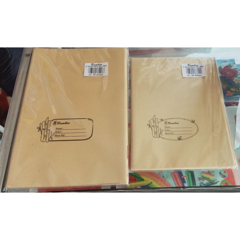 

Sampul Bamboo kraft buku tulis isi 20 lembar