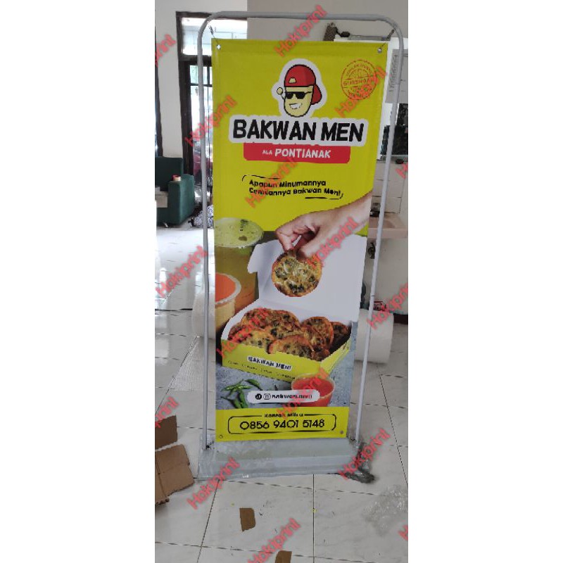 Doorframe Standing Banner, Stand Banner Besi Indoor Outdoor, Frame Display Spanduk Gantung/Cantel