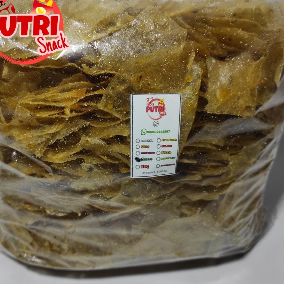 

Lariz manis... Keripik Kaca / Beledag / Kripca Kiloan 1kg Extra Daun Jeruk