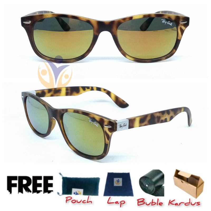 Kacamata hitam leopard fest uv400