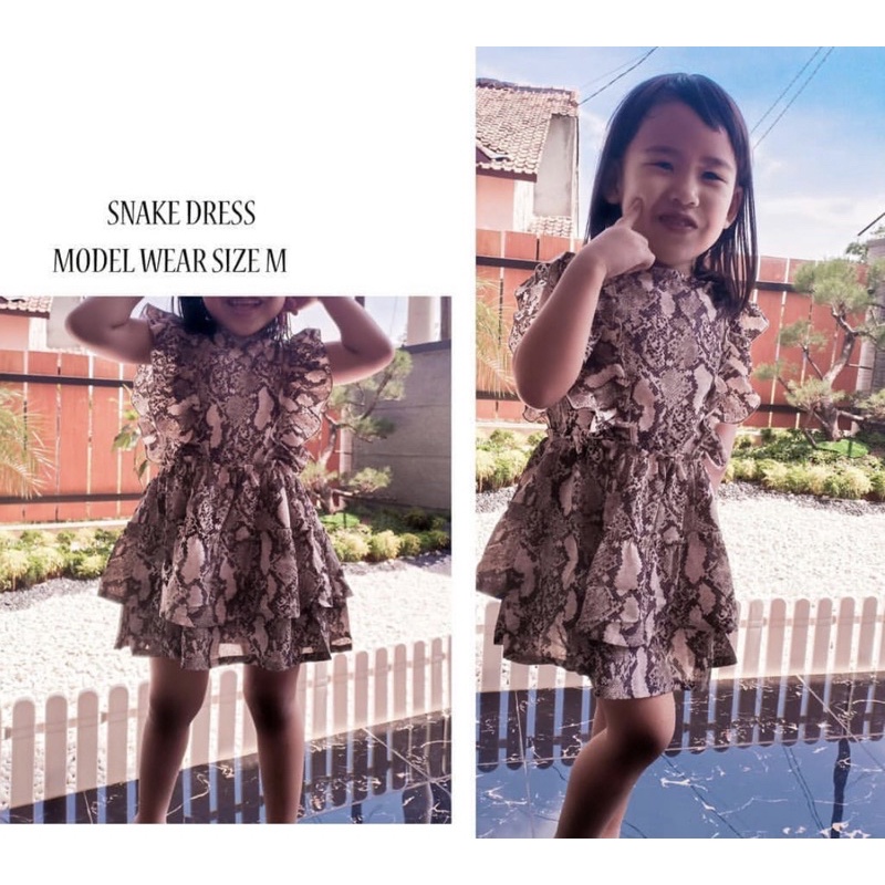 Ruffle Dress H&M Anak Perempuan Motif FLoral Animal HnM Kids Batik