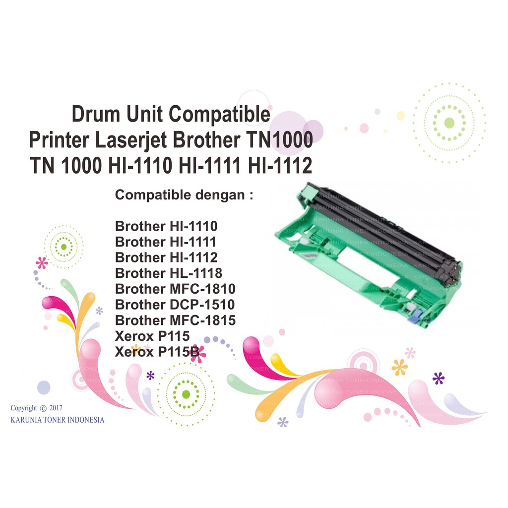 DRUM UNIT Compatible For Printer Laserjet Fuji Xerox for P115 M115 Brother TN1000 TN 1000