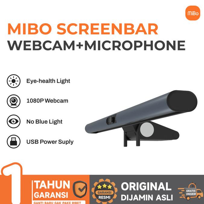 MiBo ScreenBar Webcam USB Monitor Light HD with Microphone Original
