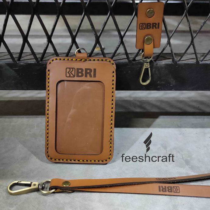 

BAYAR DITEMPAT Custom ID Card holder kulit name tag kulit asli CUCI GUDANG Kode 914