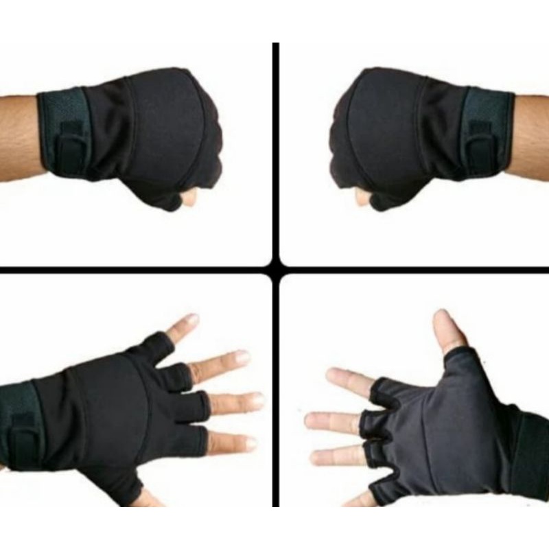 sarung tangan buntung half finger sarung tangan motor dan gym