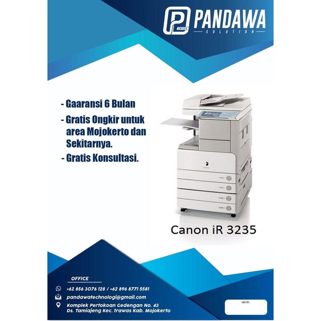 Mesin Fotocopy Canon IR3235/3245 Series Scan Warna