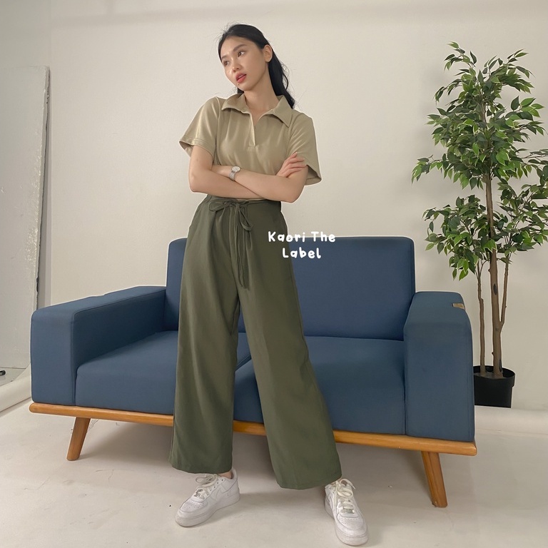 Jose Linen Pants - Celana Cullote Wanita - Celana High Waist - Celana Kantor Panjang - Celana Korea Wanita - Celana Formal / Casual