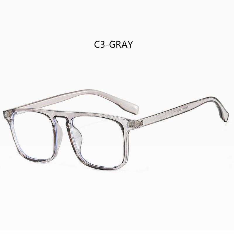 Fashion retro anti-blue light square metal hinge glasses for men and women