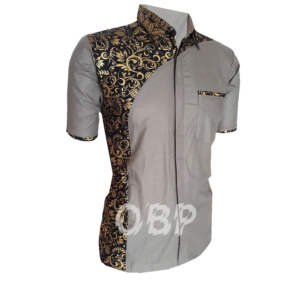 HARGA EKONOMIS Risna Batik  HRB026 kenongo kemeja hem 