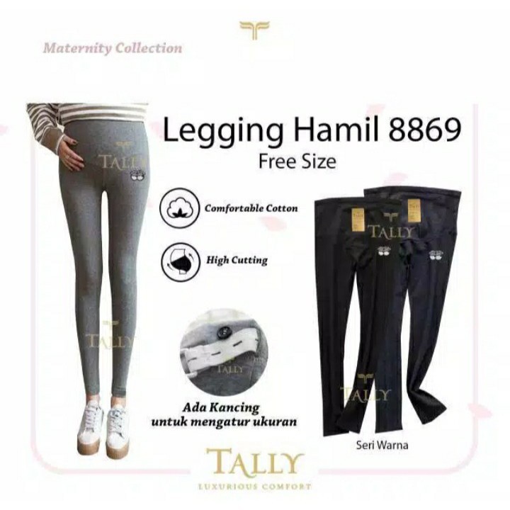 Celana Legging Hamil Panjang Premium Maternity Tally 8869