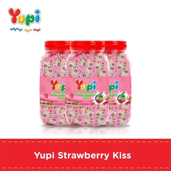 

Yupi Strawberry Kiss Jar 300 g