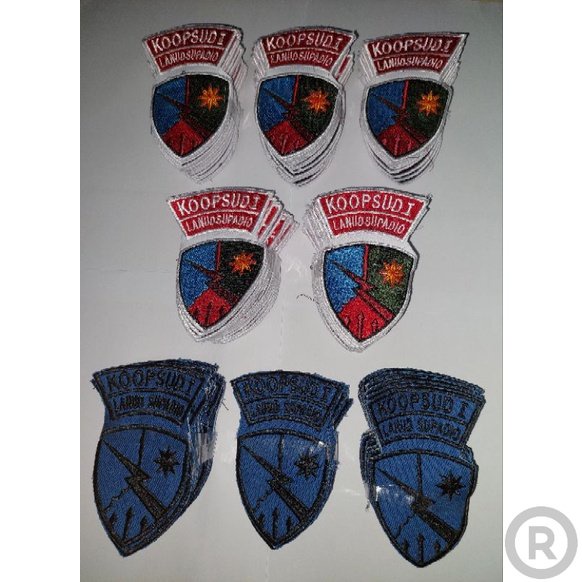 BADGE LOKASI TNI AU Bordir Nama Custom Dada