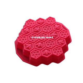 CM Cetakan Handmade DIY Silikon Resin Epoxy Sabun Sarang Lebah Honeycomb