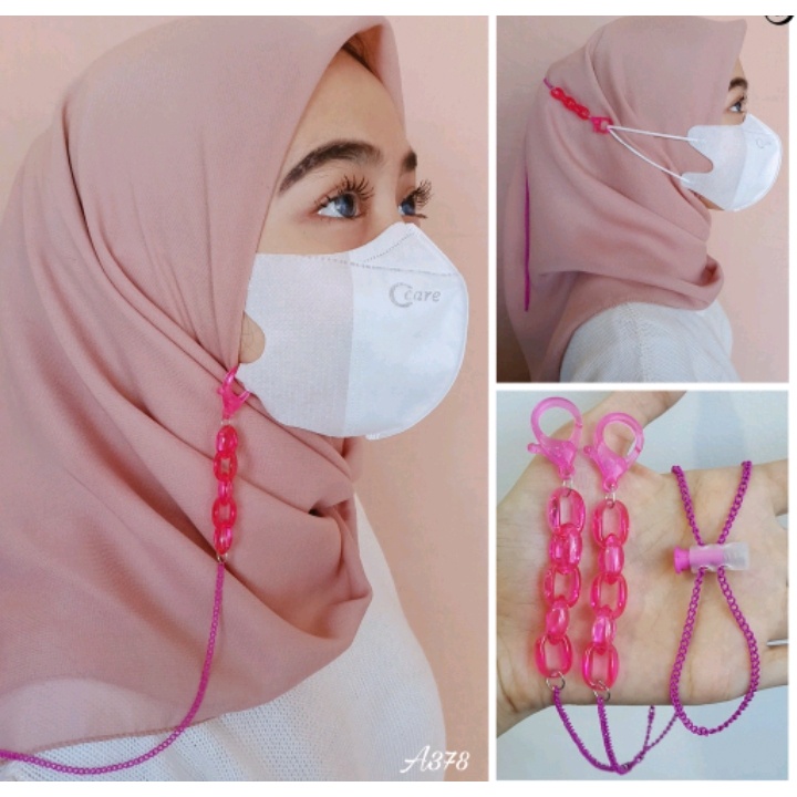 (RS)Strap Masker 2in1 Konektor Headloop Tali Masker Kalung Masker  Aksesoris Fashion