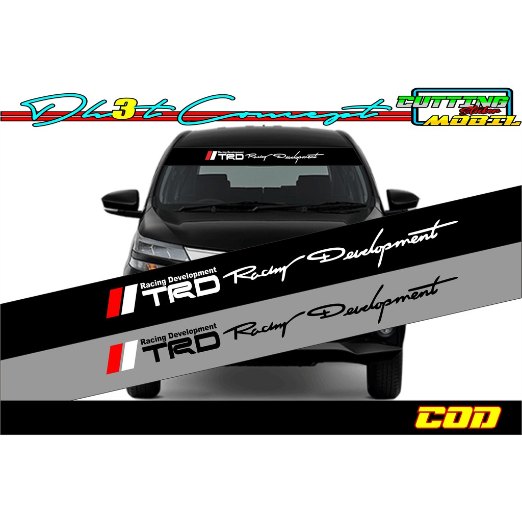 Stiker Kaca Depan Mobil Trd Racing Development