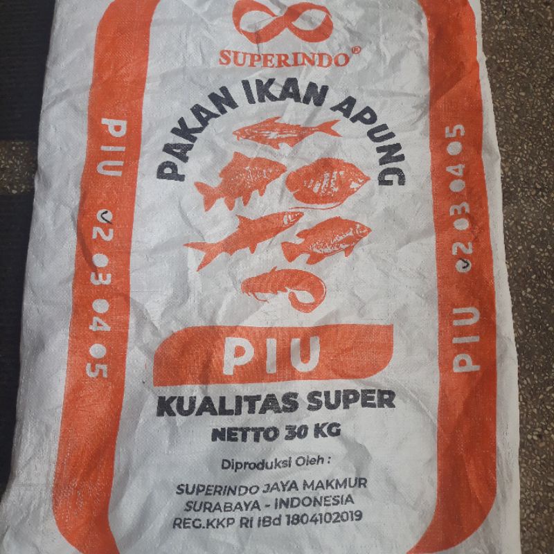 Piu pakan ikan Apung Repack 1kg ukuran 2mm