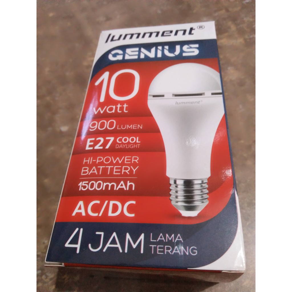 Lampu Led Emergency/Sentuh/Darurat bulat Lumment Genius 10watt