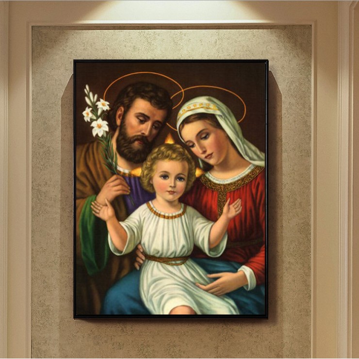 DIY Diamond Painting Full. Keluarga Kudus Yesus bunda maria  D667