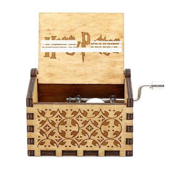 Terbaru ! ANPRO Kotak Musik Antik Wooden Music Box Engraving - ADQ0194