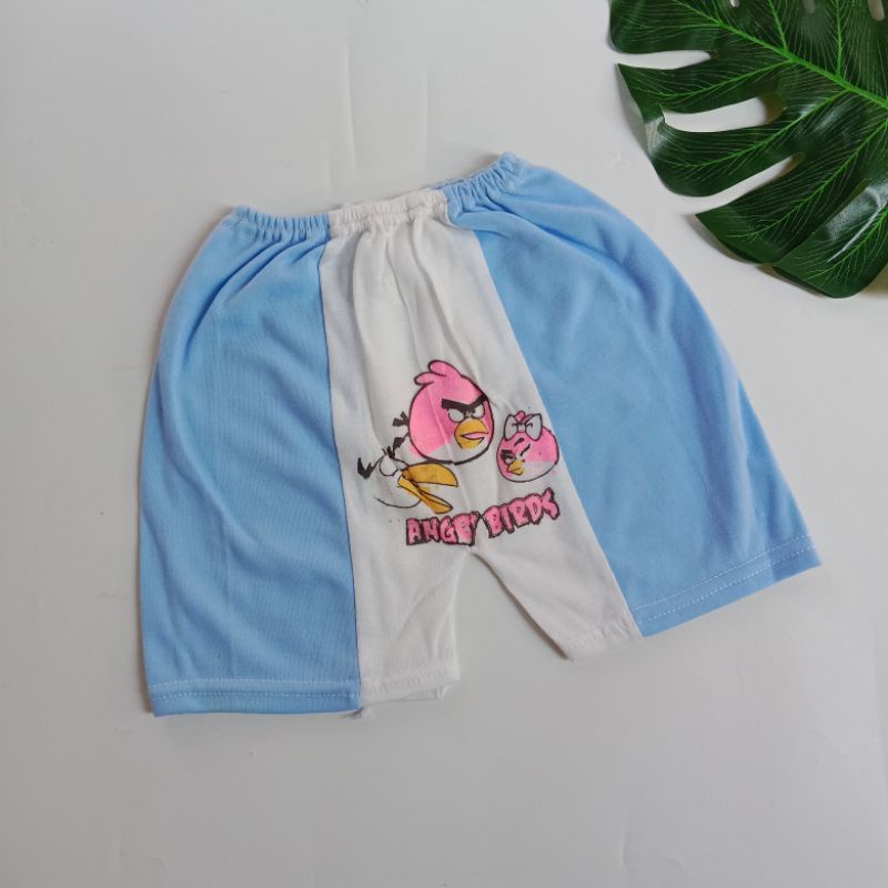 Obral 12 PCS Celana Pendek Bayi 2 Warna Motif Lucu