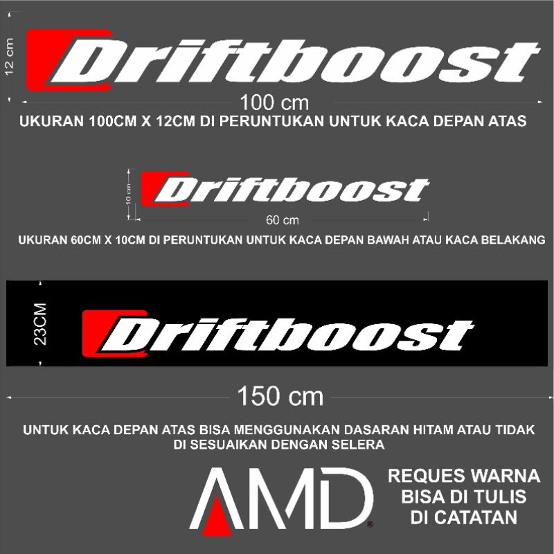 Stiker kaca depan sticker mobil stiker belakang mobil DRIFTBOOST