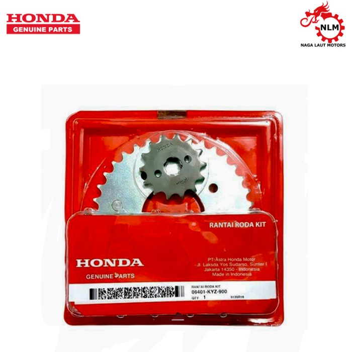 AHM Original Honda Girset Gear Set Chain Kit Supra X 125 Helm In Hond