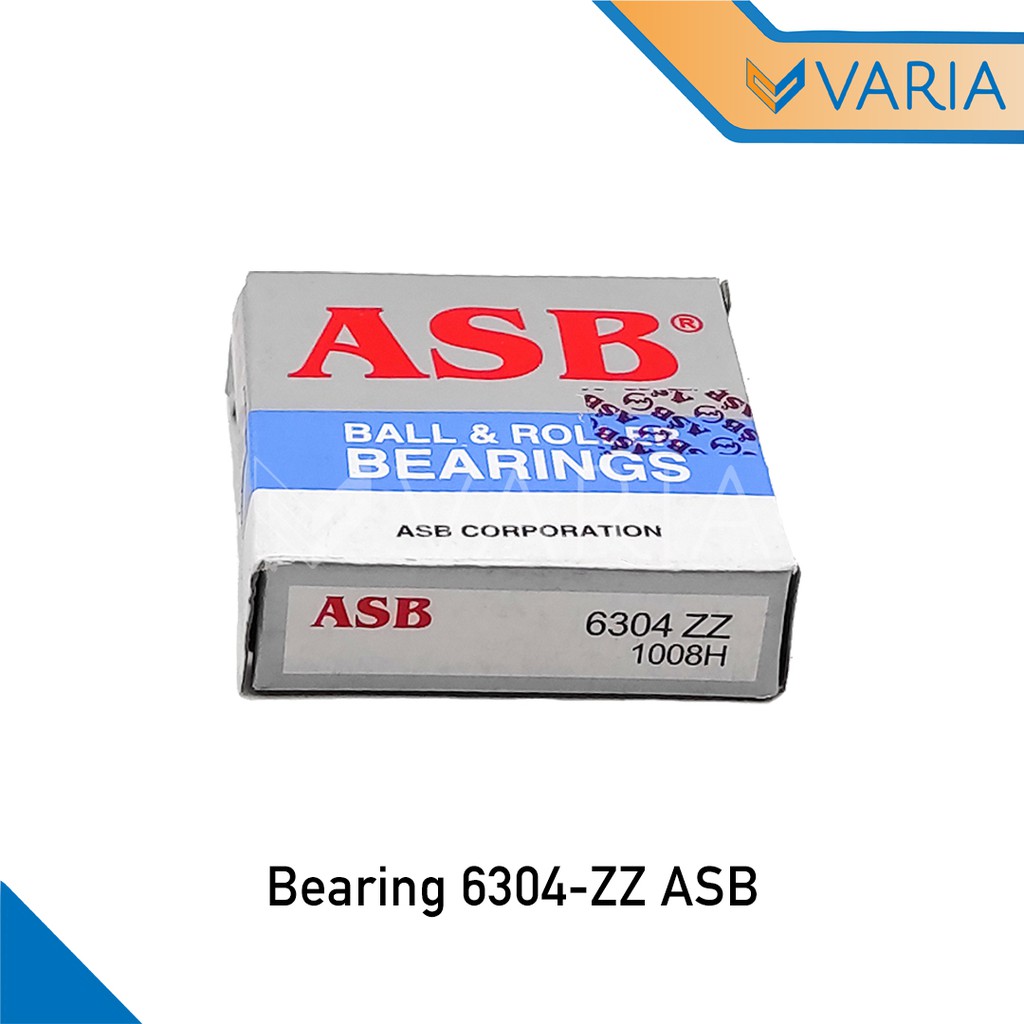 Bearing / Laher 6304 ZZ Tutup Plat Besi Double ASB