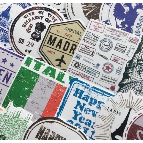 Traveling Boarding Pass Paper Sticker (10pcs)
